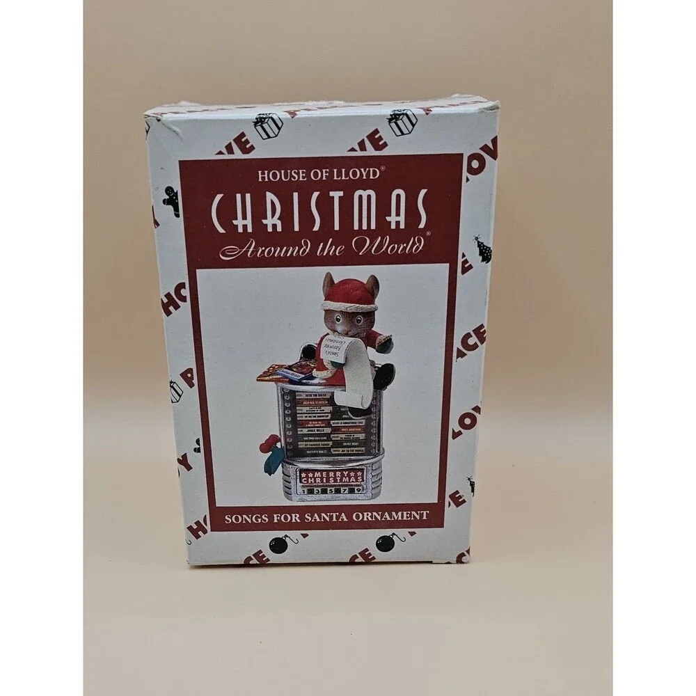 VTG House Of Lloyd CHRISTMAS AROUND THE WORLD Songs For Santa Ornament 1996
